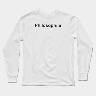 Philosophile 2 - Book Lovers Long Sleeve T-Shirt